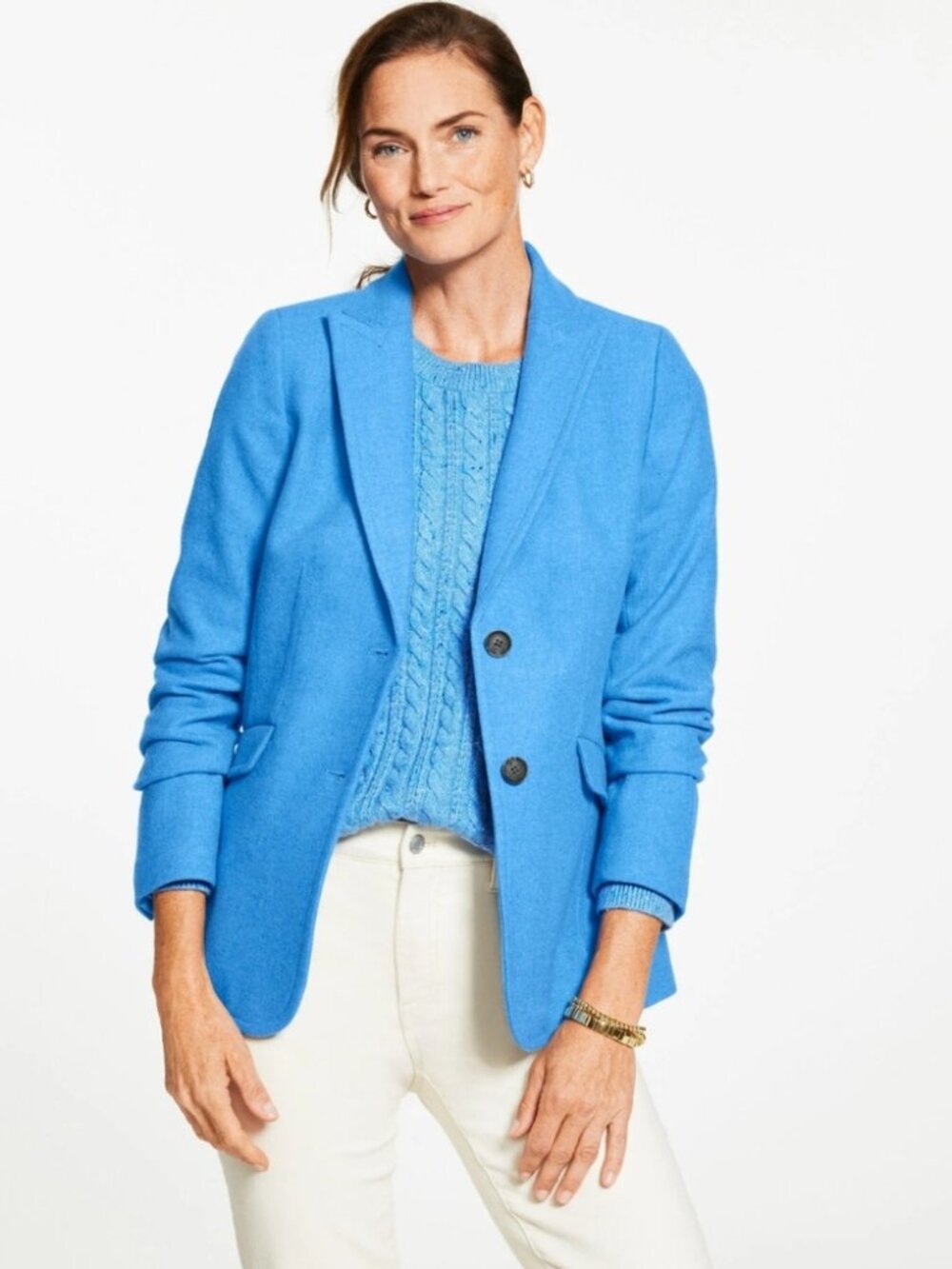Classic Shetland Blazer - Pond Blue